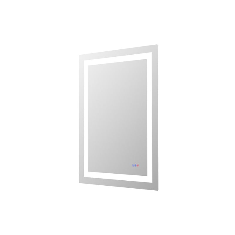 Elegant Kitchen and Bath Riven 2 Strip Light 36x27 LED Mirror, White