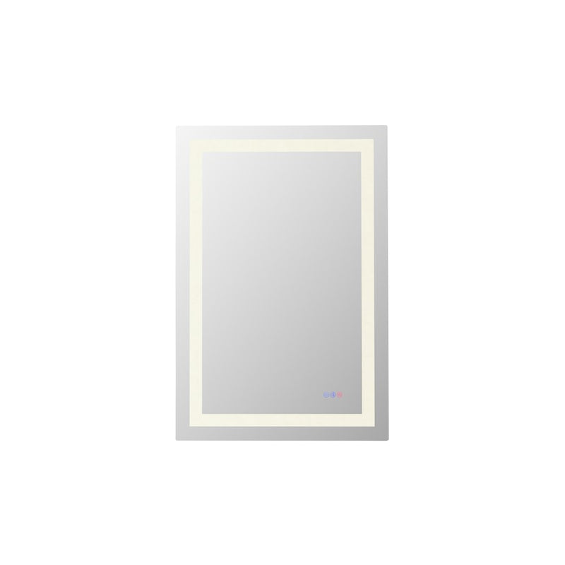Elegant Kitchen and Bath Riven 2 Strip Light 40x27 LED Mirror, White