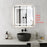 Elegant Kitchen and Bath Riven 2 Strip Light 30x30 LED Mirror, White