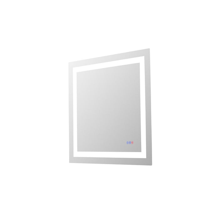 Elegant Kitchen and Bath Riven 2 Strip Light 30x30 LED Mirror, White