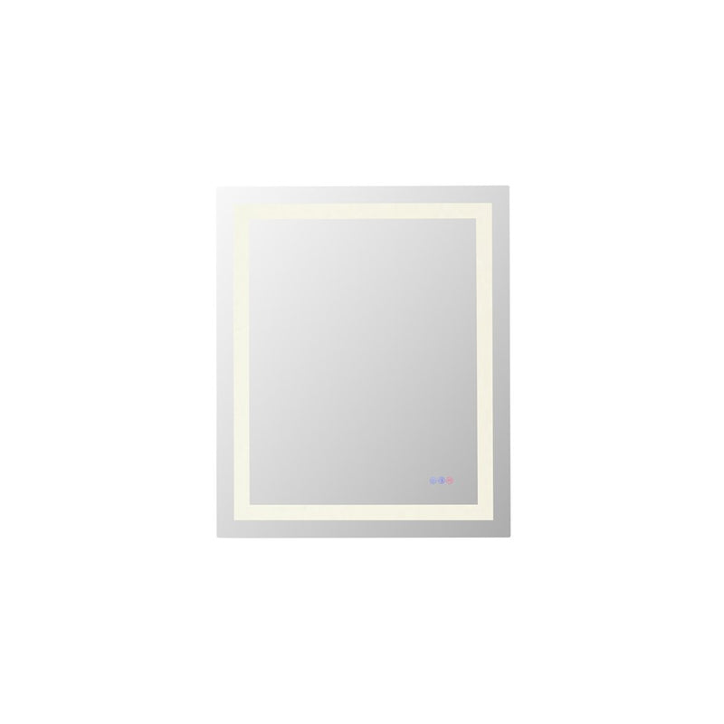 Elegant Kitchen and Bath Riven 2 Strip Light 36x30 LED Mirror, White