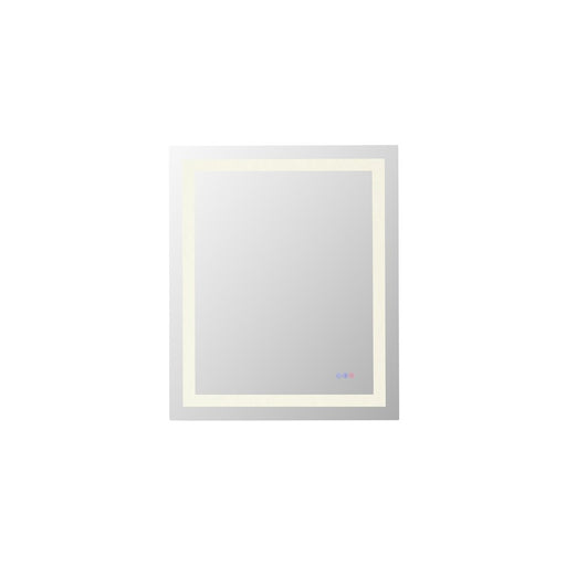 Elegant Kitchen and Bath Riven 2 strip Light 36x30 LED Mirror, White - MRE83036