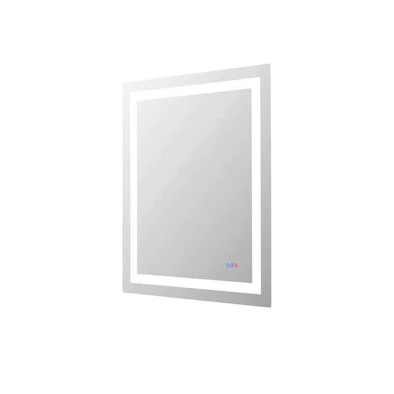 Elegant Kitchen and Bath Riven 2 Strip Light 36x30 LED Mirror, White