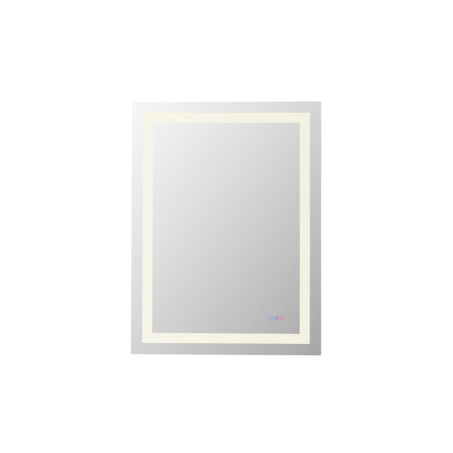 Elegant Kitchen and Bath Riven 2 Strip Light 40x30 LED Mirror, White