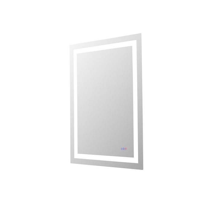 Elegant Kitchen and Bath Riven 2 Strip Light 40x30 LED Mirror, White