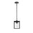Elegant Lighting Dover 1 Light Outdoor Pendant, Black/Clear