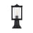 Elegant Lighting Dover 1 Light Outdoor Post Light, Black/Clear