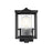 Elegant Lighting Dover 1 Light Outdoor Sconce, Black/Clear - OD302W12BK