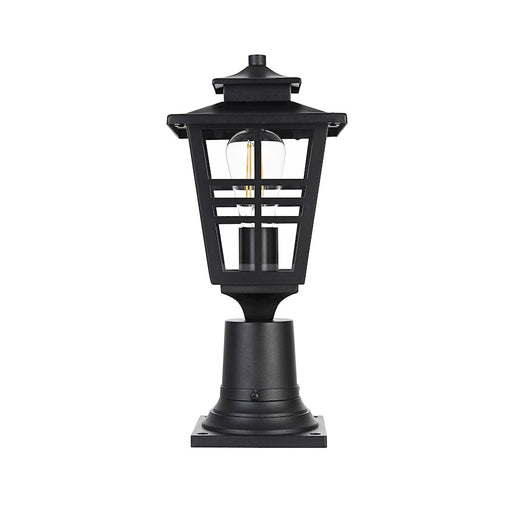 Elegant Lighting Macon 1 Light Outdoor Post Light, Black