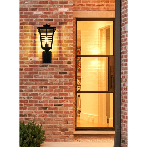 Elegant Lighting Macon 1 Light 8.5" Outdoor Wall Sconce, Black
