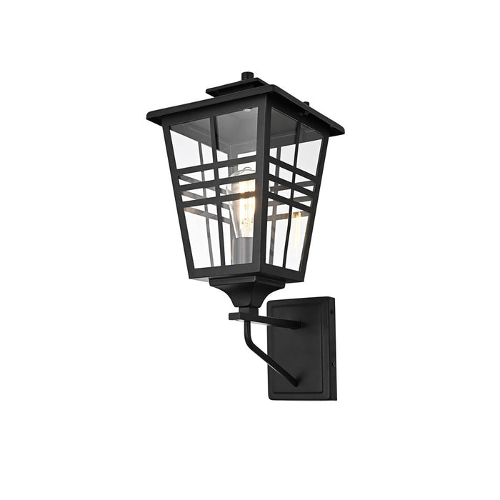 Elegant Lighting Macon 1 Light 8.5" Outdoor Wall Sconce, Black
