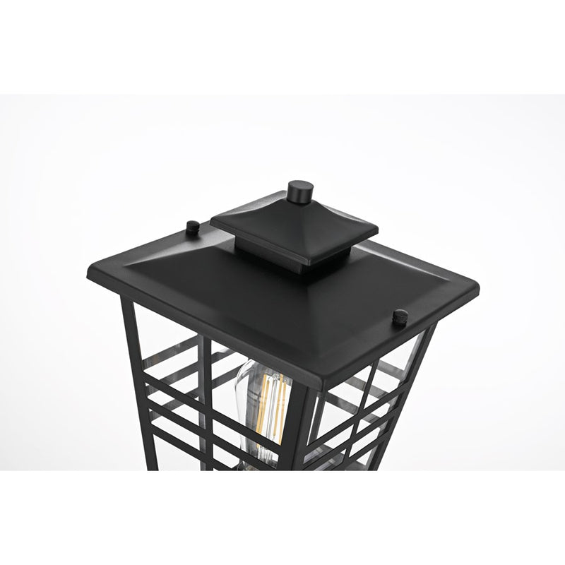 Elegant Lighting Macon 1 Light 8.5" Outdoor Wall Sconce, Black