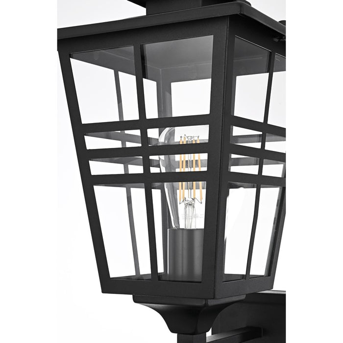 Elegant Lighting Macon 1 Light 8.5" Outdoor Wall Sconce, Black
