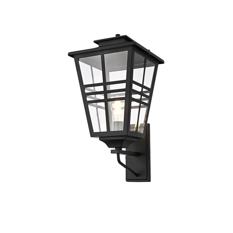 Elegant Lighting Macon 1 Light 12" Outdoor Wall Sconce, Black