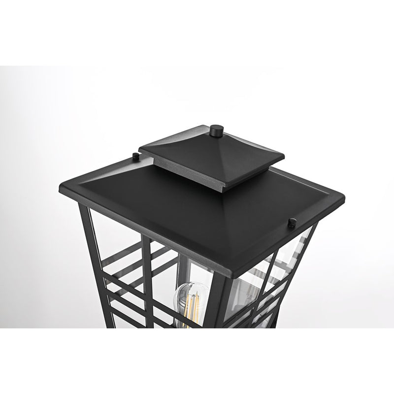 Elegant Lighting Macon 1 Light 12" Outdoor Wall Sconce, Black