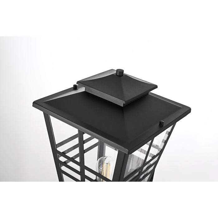 Elegant Lighting Macon 1 Light 12" Outdoor Wall Sconce, Black