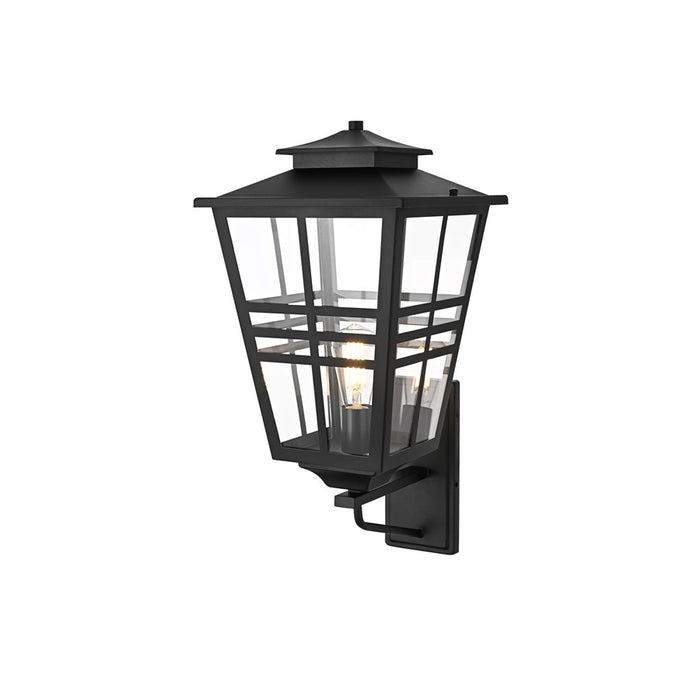Elegant Lighting Macon 1 Light 12" Outdoor Wall Sconce, Black