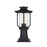 Elegant Lighting Salem 1 Light Outdoor Post Light, Black/Clear