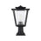 Elegant Lighting York 1 Light 18" Outdoor Post Light, Black/Clear