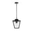 Elegant Lighting Gaul 1 Light Outdoor Pendant, Black/Clear