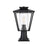 Elegant Lighting Gaul 1 Light Outdoor Post Light, Black/Clear