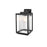 Elegant Lighting Ludlow 1 Light 8" Outdoor Wall Sconce, Black/Clear