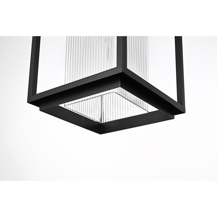 Elegant Lighting Ludlow 1Lt 10" Outdoor Wall Sconce, Black/Clear