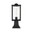 Elegant Lighting Memphis 1 Light Outdoor Post Light, Black/Clear