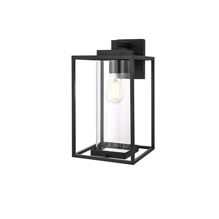Elegant Lighting Memphis 1 Light 8.5" Outdoor Sconce, Black/Clear
