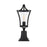 Elegant Lighting Belgrade 1 Light Outdoor Post Light, Black/Clear
