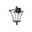 Elegant Lighting Belgrade 1Lt 12" Outdoor Wall Sconce, Black/Clear