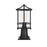 Elegant Lighting Miller 1 Light Outdoor Post Light, Black/Clear