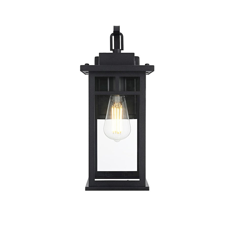 Elegant Lighting Mercer 1 Light Outdoor Sconce, Black