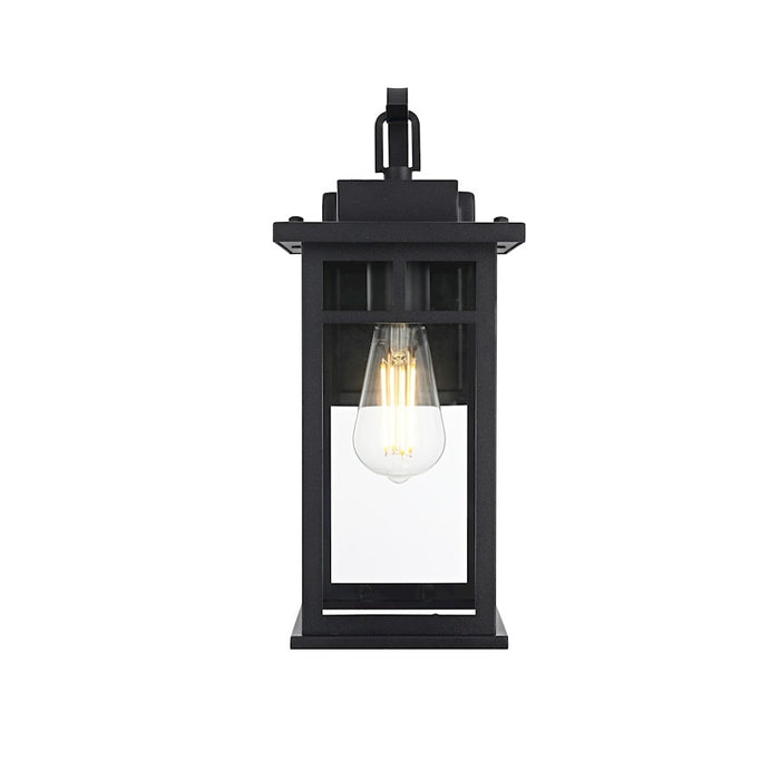 Elegant Lighting Mercer 1 Light Outdoor Sconce, Black