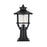 Elegant Lighting Janney 1 Light Outdoor Post Light, Black/Clear
