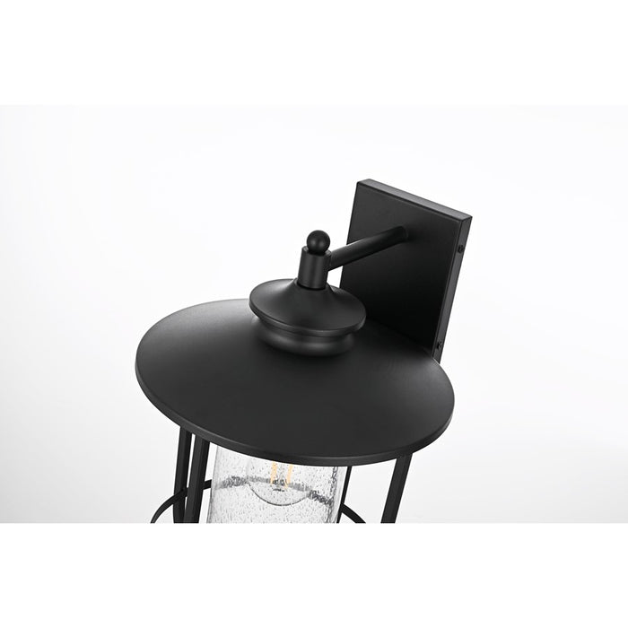 Elegant Lighting Janney 1 Light 11" Outdoor Sconce, Black/Clear