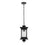 Elegant Lighting Collins 1 Light Outdoor Pendant, Black