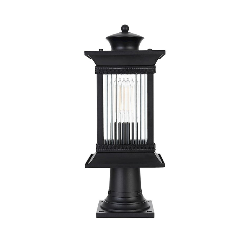 Elegant Lighting Collins 1 Light Outdoor Post Light, Black