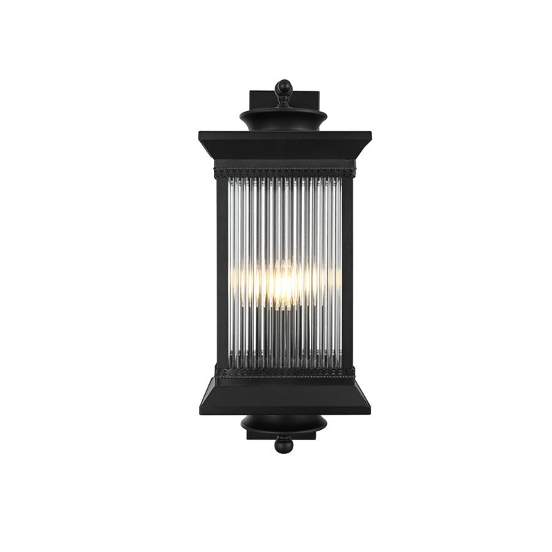 Elegant Lighting Collins 3 Light 9.5" Outdoor Wall Sconce, Black