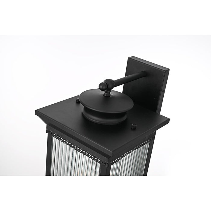 Elegant Lighting Collins 3 Light 9.5" Outdoor Wall Sconce, Black