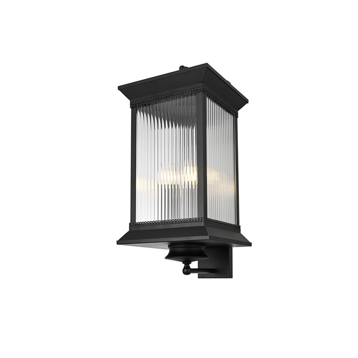 Elegant Lighting Collins 4 Light 12" Outdoor Wall Sconce, Black