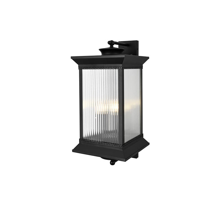 Elegant Lighting Collins 4 Light 12" Outdoor Wall Sconce, Black