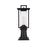 Elegant Lighting Tilton 1 Light Outdoor Post Light, Black/Clear - OD319P18BK