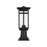 Elegant Lighting Livingston 1 Light Outdoor Post Light, Black/Clear - OD321P17BK