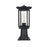 Elegant Lighting Melvale 1 Light Outdoor Post Light, Black/Clear - OD322P16BK