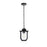 Elegant Lighting Sepviva 1 Light Outdoor Pendant, Black/Clear - OD323H13BK