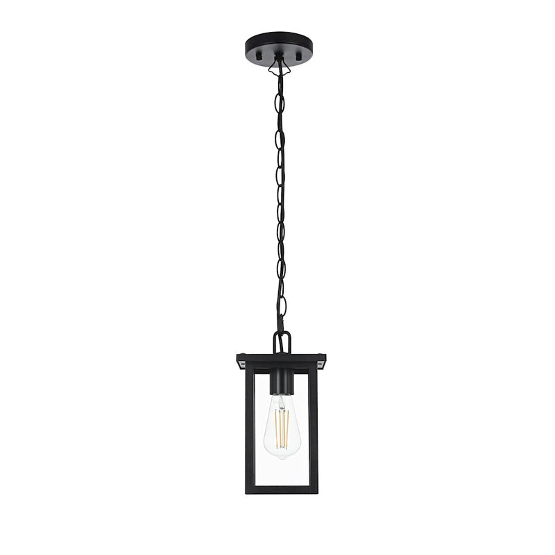Elegant Lighting Venango 1 Light Outdoor Pendant, Black - OD324H11BK