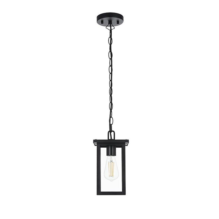Elegant Lighting Venango 1 Light Outdoor Pendant, Black - OD324H11BK