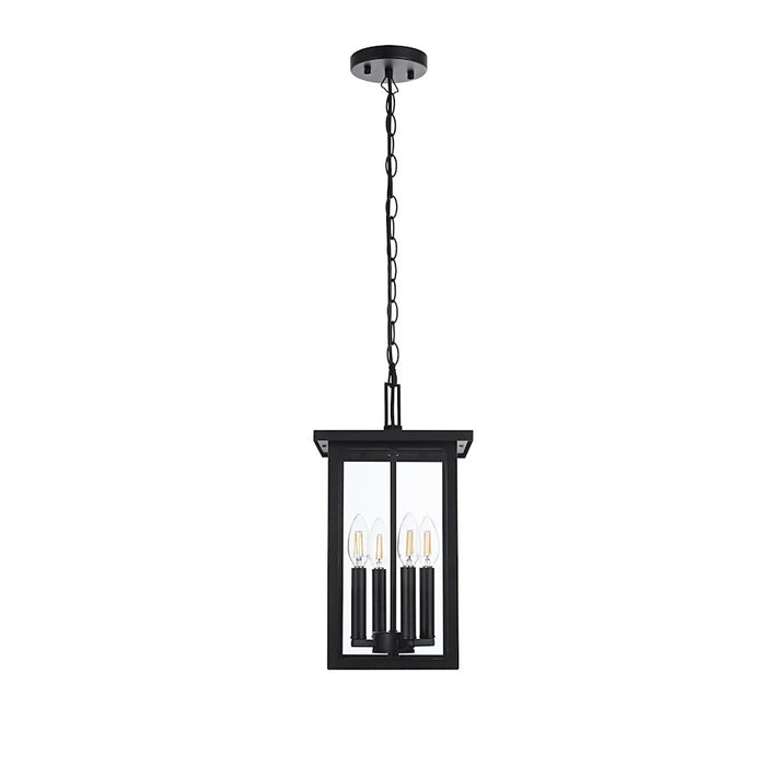 Elegant Lighting Sheridan 4 Light Outdoor Pendant, Black - OD324H16BK