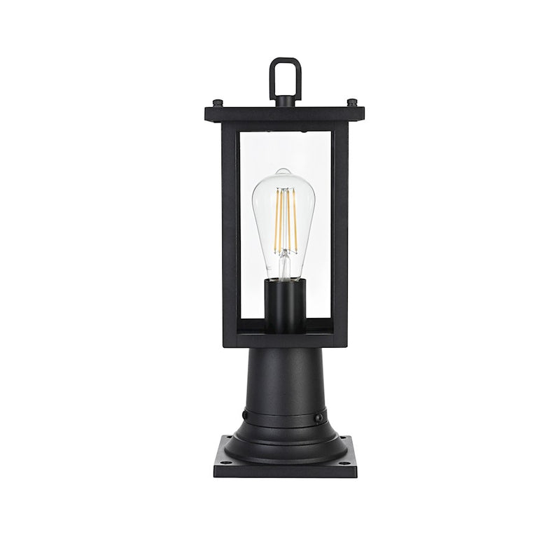 Elegant Lighting Venango 1 Light Outdoor Post Light, Black - OD324P16BK